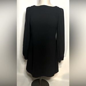 White House Black Market Sheer Pleated Sleeves party luxury Dress Size 00